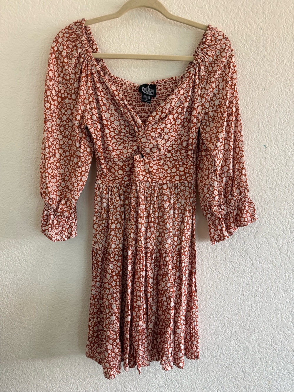 Angie Red Floral Midi Dress